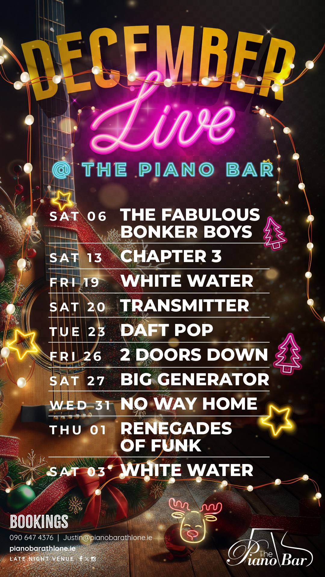 late bar pub Athlone live music