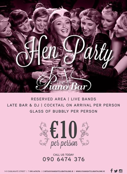 Piano Bar Athlone - Open late 7 nights, Live music and late night DJs